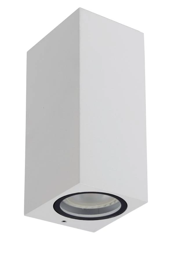 Lucide ZARO - Foco de pared / Lámpara de pared Dentro/Fuera - 2xGU10 - IP44 - Blanco - apagado